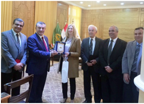 Benha University President discusses the Scientific Cooperation Ways with the German Embassy