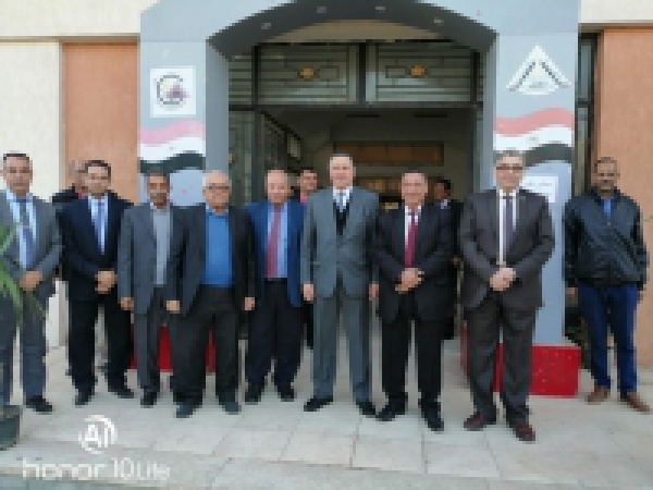 The meeting of the university president with the accreditation committee of the faculty of engineering/ Benha